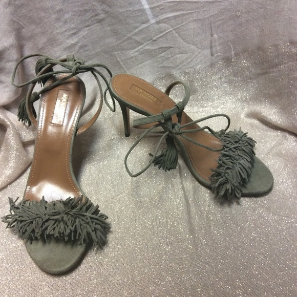 aquazzura fringe heels